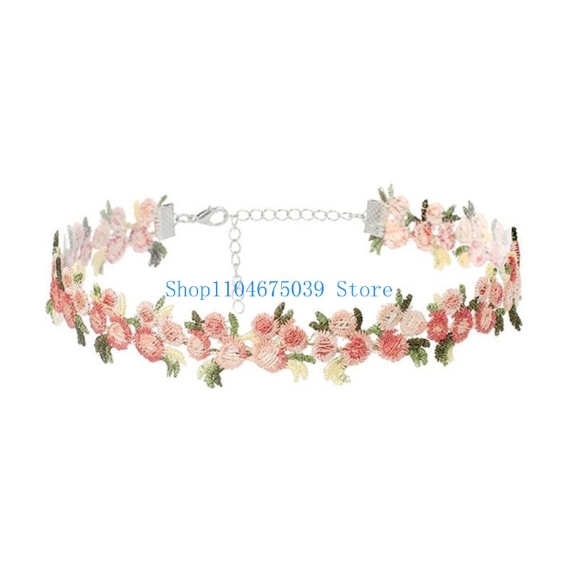 Women Accessories Pk - Collier ras de cou en dentelle