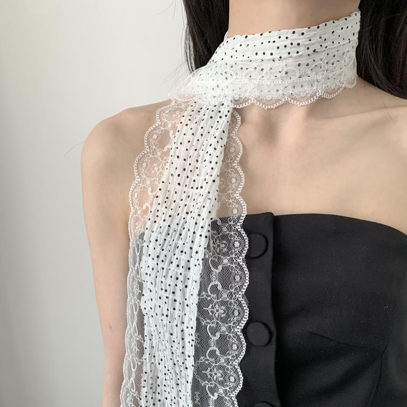 Women'S Korean Accessories - Écharpe longue rétro française à rayures