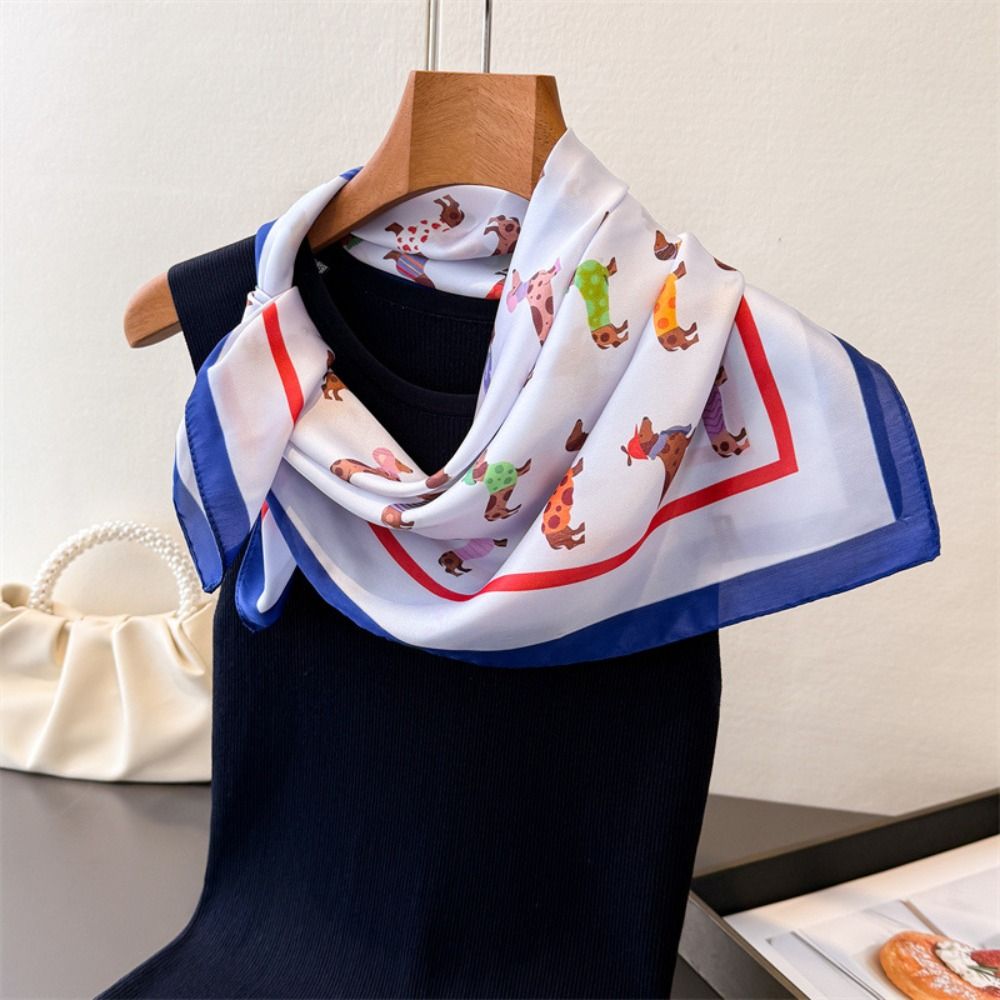 Women'S Korean Accessories - Écharpe imprimée motif Teckel Y2K, petit