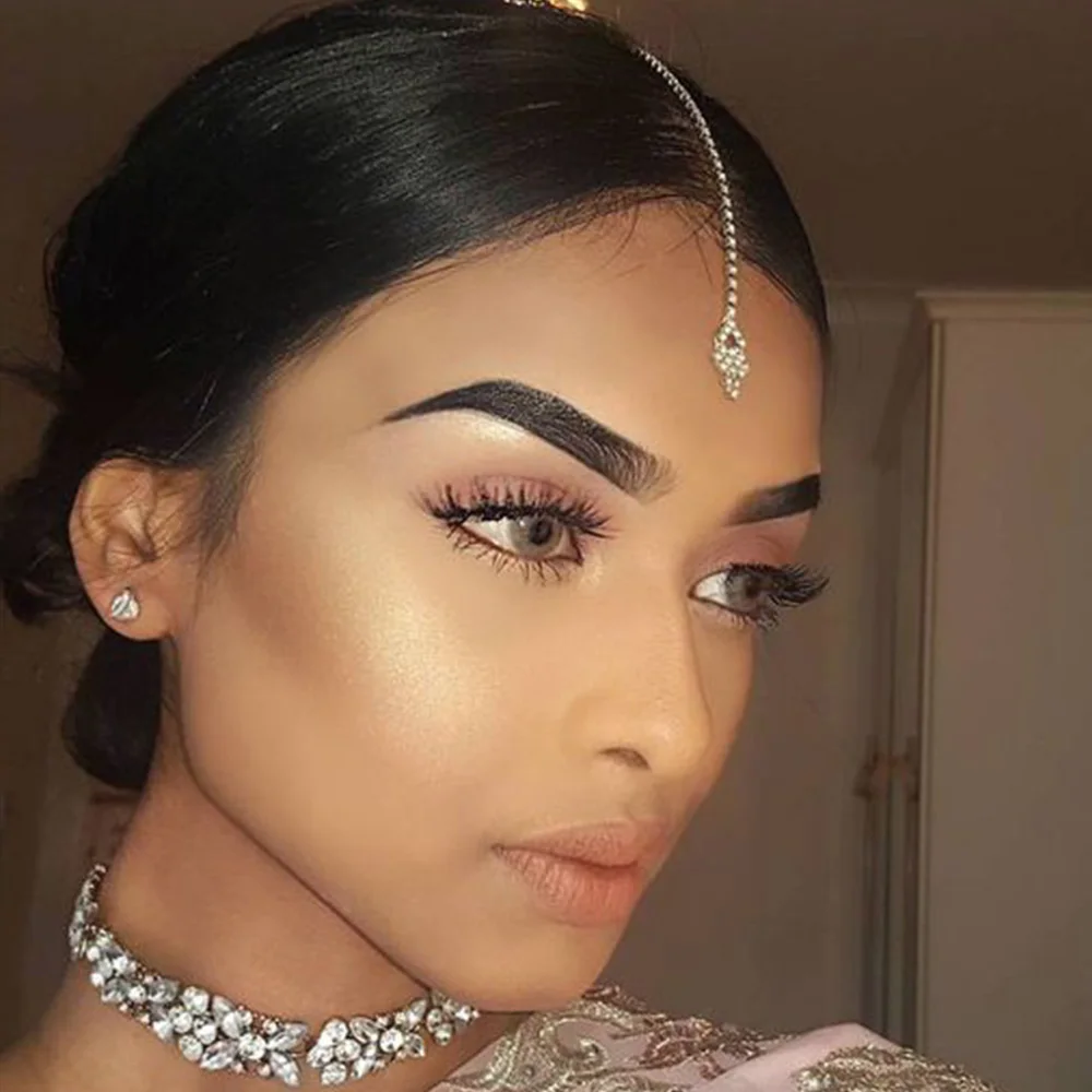 Women Accessories India - Stonefans – chaîne frontale géométrique pour