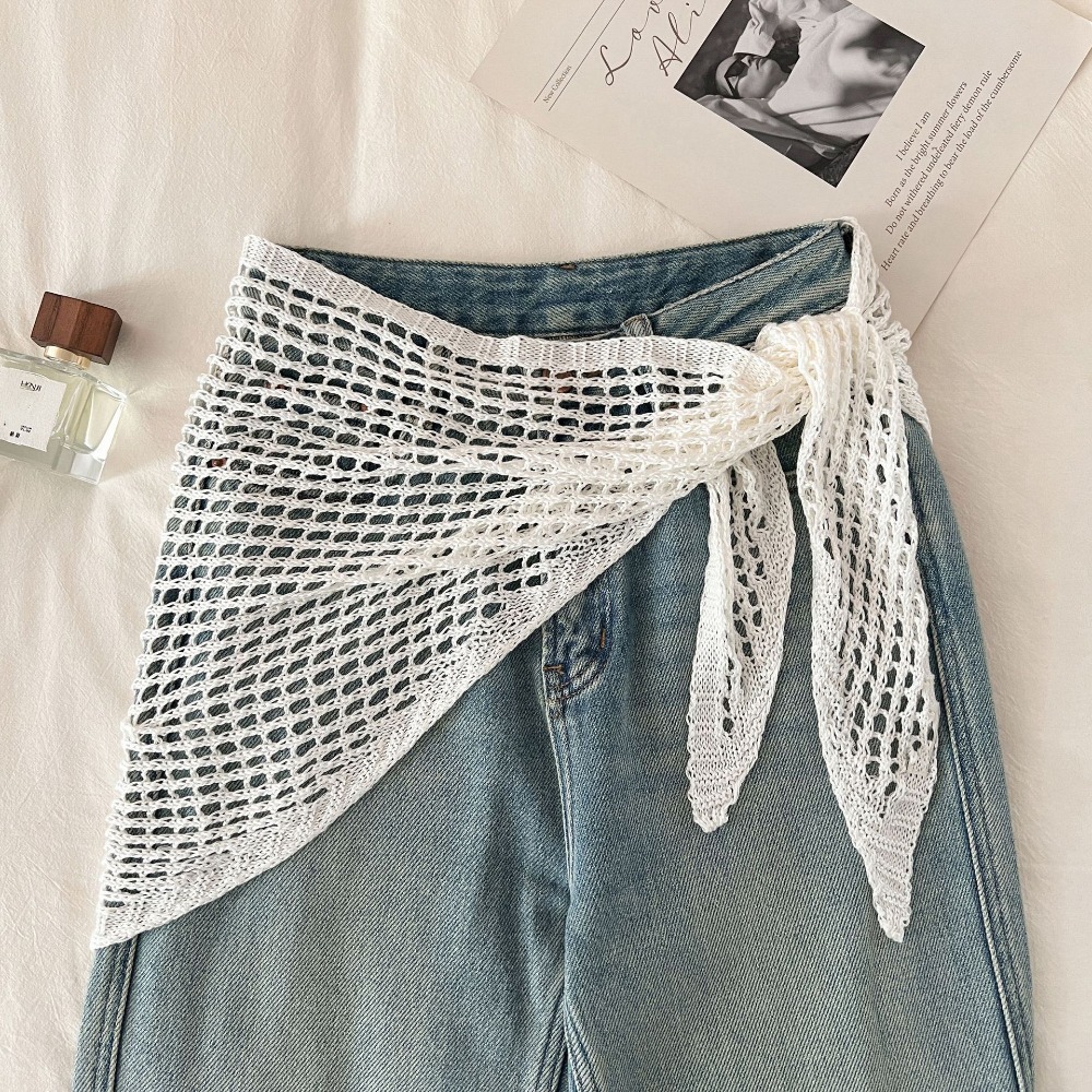 Women'S Korean Accessories - Écharpe triangulaire unie Y2K coréenne tricotée
