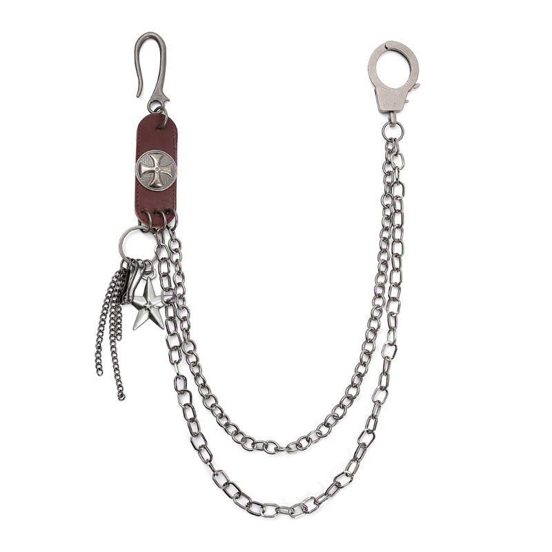 Women Accessories Pk - Porte-clés en cuir de vachette Punk