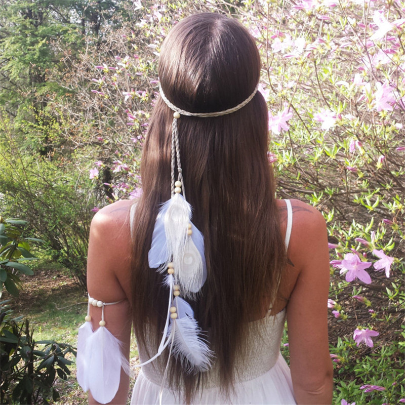 Bandeau de sauna en plumes bla - Women Accessories India avis et prix
