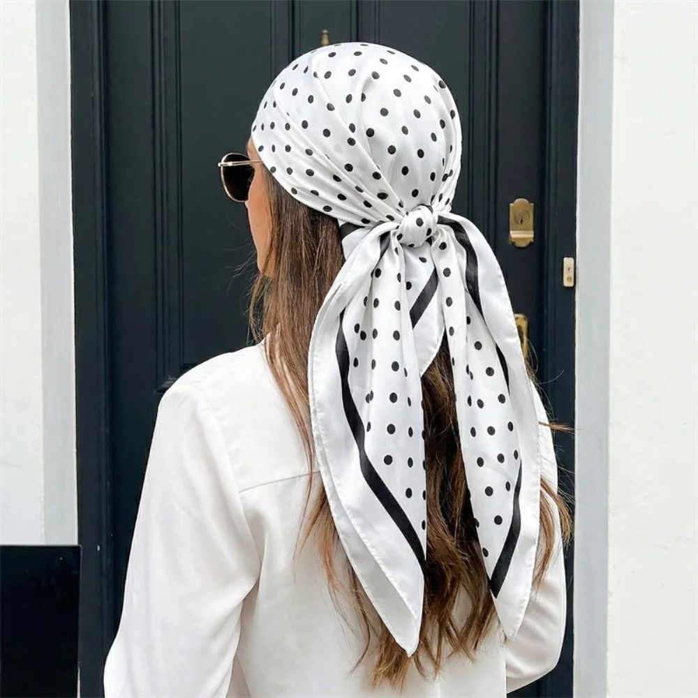 Écharpe élégante à pois imprim - Women'S Korean Accessories avis et prix