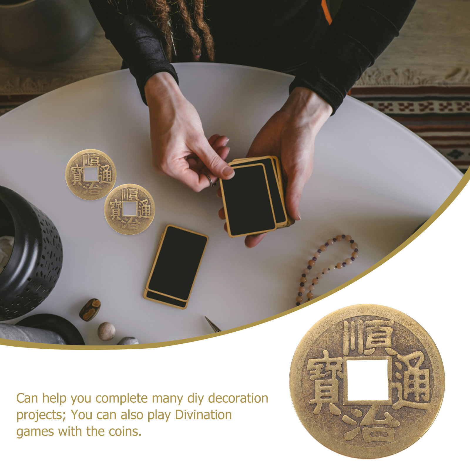 6 pièces de pièces chinoises p - Coin Necklace Delicate avis et prix