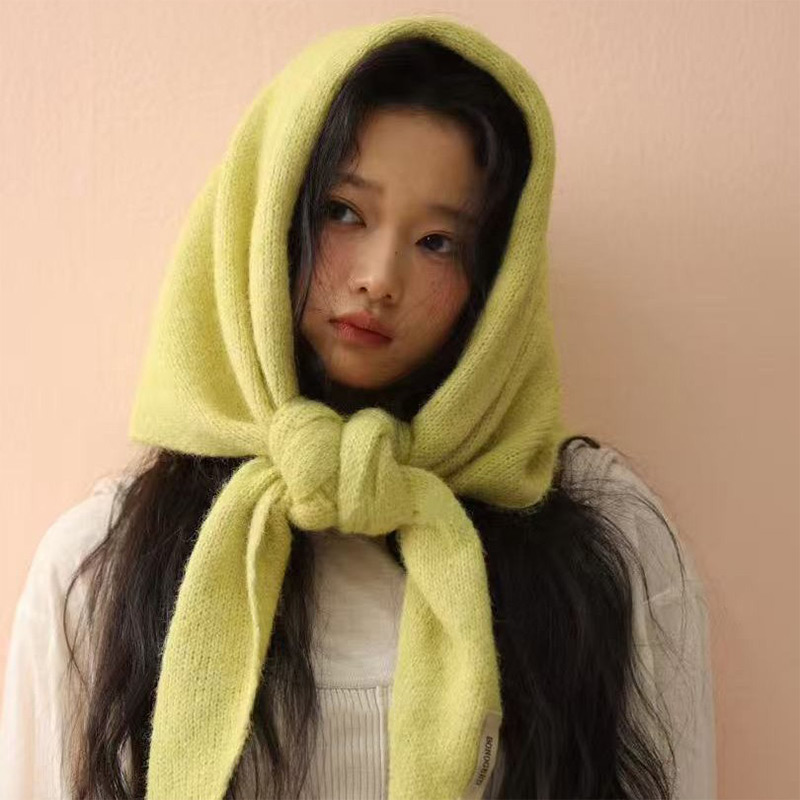 Châle Triangle tricoté en lain - Women'S Korean Accessories avis et prix