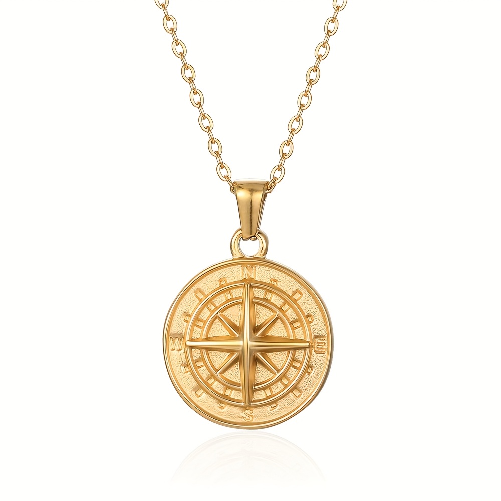 Collier pendentif rond en form - Coin Necklace Delicate avis et prix