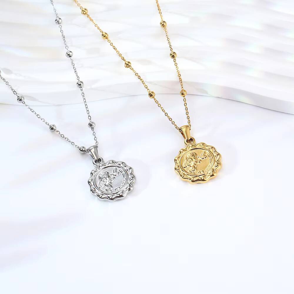 Collier avec pendentif en form - Coin Necklace Delicate avis et prix