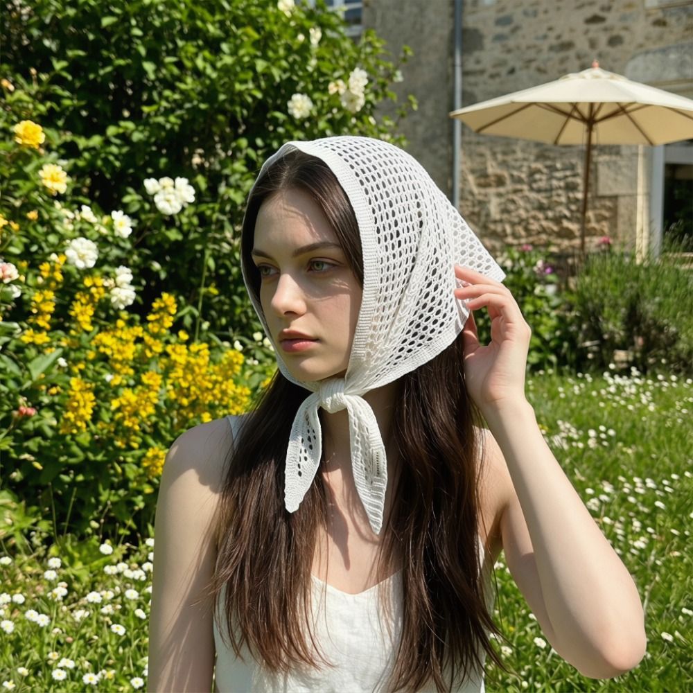 Écharpe triangulaire unie Y2K  - Women'S Korean Accessories avis et prix