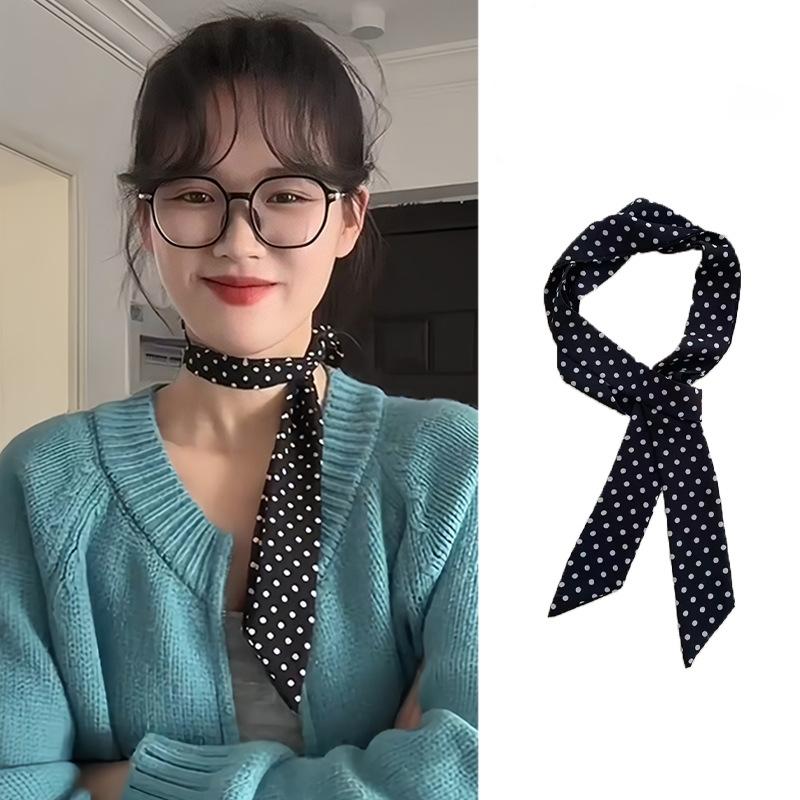 Écharpe en soie à pois tendanc - Women'S Korean Accessories avis et prix
