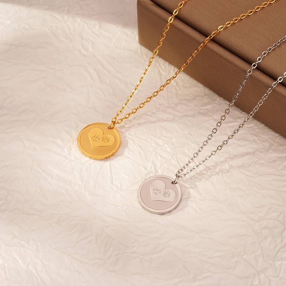 Collier avec pendentif en acie - Coin Necklace Delicate avis et prix