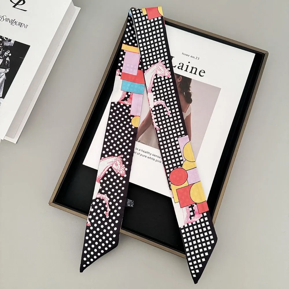 Foulard en soie sergé à carrea - Women'S Korean Accessories avis et prix