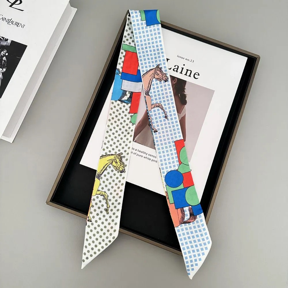 Foulard en soie sergé à carrea - Women'S Korean Accessories avis et prix