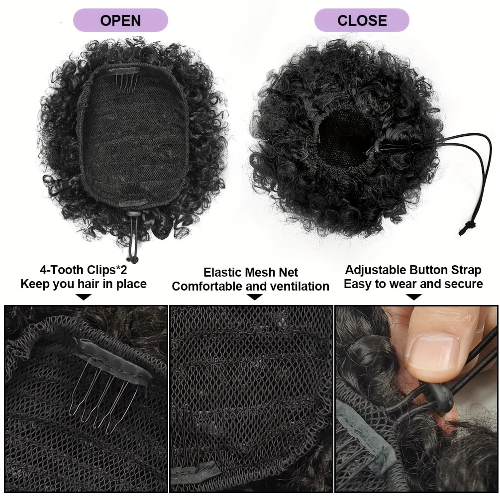 Afro crépus bouffées 100% chev - Women Accessories India avis et prix
